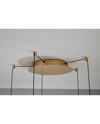 OASIS * LAMPARA LED 72W ORO - 5 COLGANTES - DIMABLE TRIAC